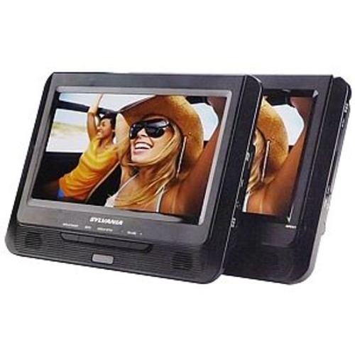 Sylvania 9" Dual Screen Portable DVD Player SDVD9960 - Black - Certified Refurbished