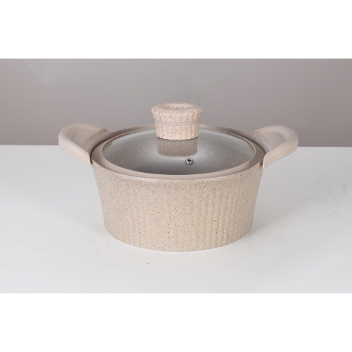 BARITON CASSEROLE 28CM/11" DIE-CAST ALUMINIUM WITH GLASS LID NON- STICK