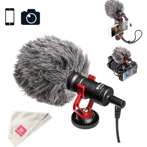 BY-MM1 Video Microphone Youtube Vlogging Facebook Livestream Recording Shotgun Mic for iPhone 11 Samsung Canon G7X Mark III Nikon Sony RX100 VII A640