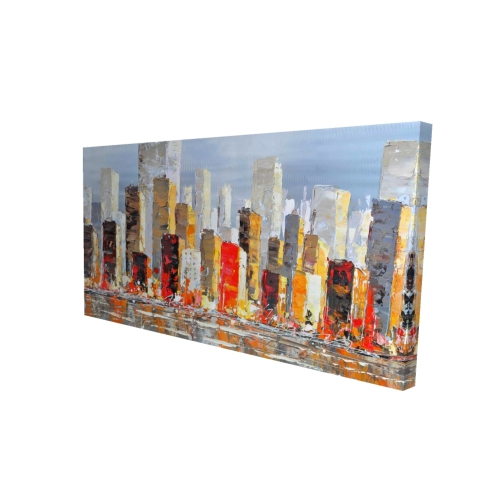 Begin Colorful Buildings With Water Reflection - Print On Canvas By Begin Edition