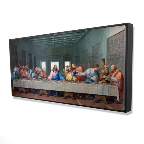 Begin The Last Supper - Framed Print On Canvas By Begin Edition