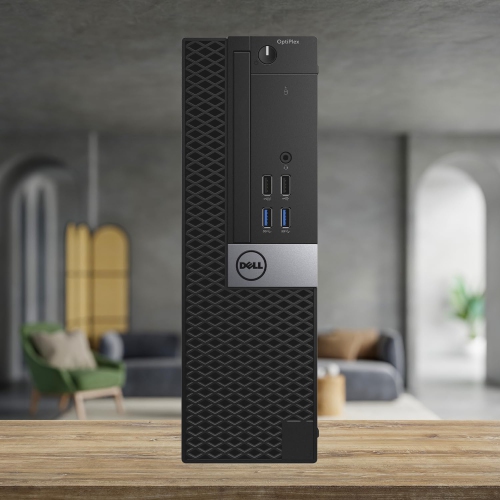 Refurbished - Dell Optiplex 7040 SFF Computer with Dual (2) 24" Dell Monitor - Intel Core i5-6500 Processor 3.20 GHz 16GB DDR4 RAM 512GB SSD Windows