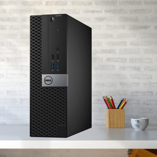 Refurbished - Dell Optiplex 7040 SFF Computer with Dual (2) 24" Dell Monitor - Intel Core i5-6500 Processor 3.20 GHz 16GB DDR4 RAM 512GB SSD Windows