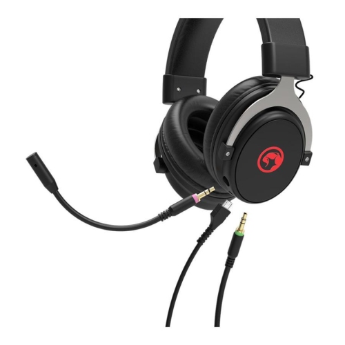 Marvo Pro - Wired Gaming Headset with 7.1 Virtual Surround Sound and Red Backlight