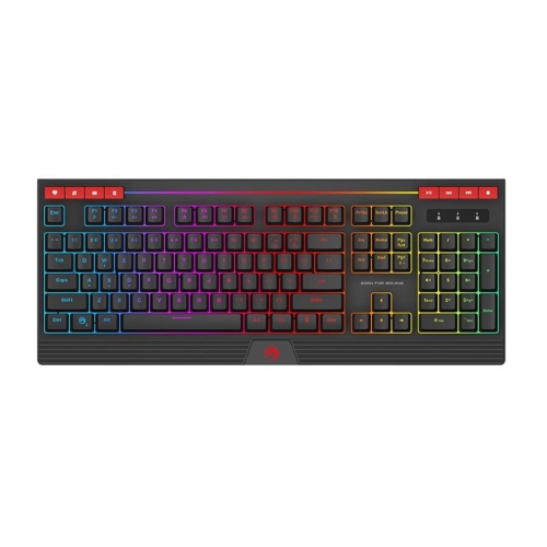 Marvo Pro - Wired Membrane Gaming Keyboard with 112 Keys and Backlight, Black
