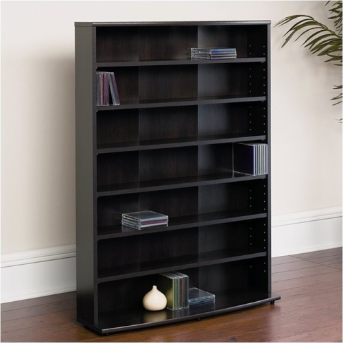 Pemberly Row 46" Multimedia Storage Rack in Cinnamon Cherry