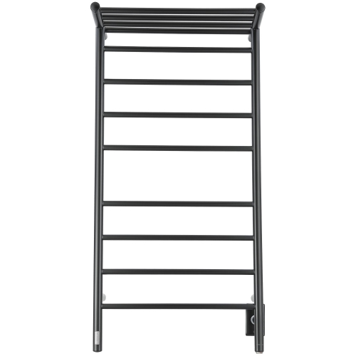 Ancona Piazzo OBT 8-Bar Dual Wall Mount Towel Warmer with Integrated On-Board Timer in Matte Black