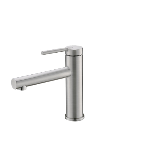 STYLISH Single Handle Modern Bathroom Basin Sink Faucet, Brushed Stainless Steel Finish B-108S