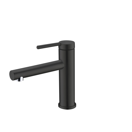 STYLISH Single Handle Modern Bathroom Basin Sink Faucet, Stainless Steel Matte Black Finish B-108N