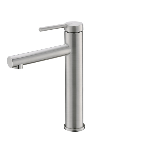 STYLISH Single Handle Bathroom Vessel Sink Faucet, Brushed Stainless Steel Finish B-123S