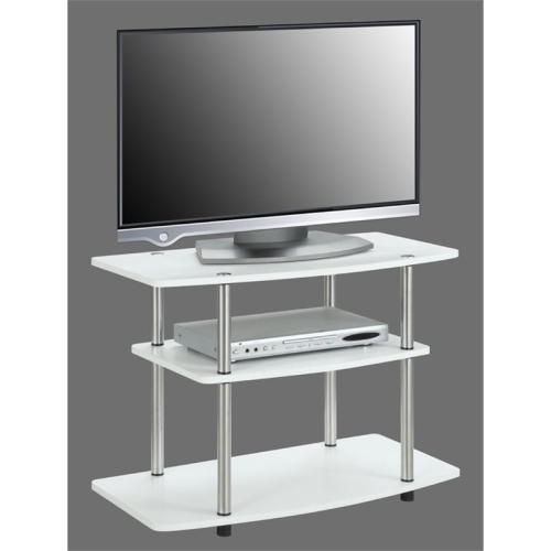 Pemberly Row 32" 3 Tier TV Stand in White