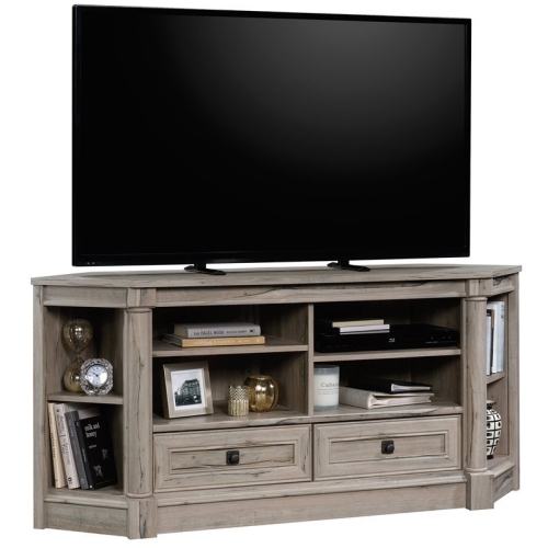 SAUDER  Palladia Contemporary Engineered Wood 60" Corner Tv Stand - Split Oak