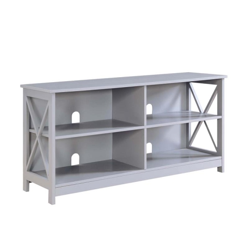 Convenience Concepts Oxford 50" TV Stand in Gray Wood Finish with "X" Design