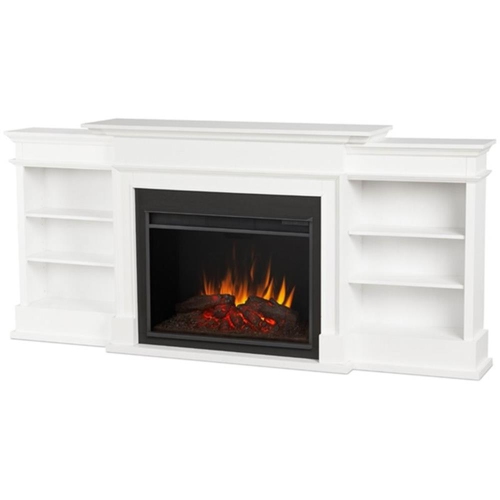 Real Flame Ashton 92-inch Grand Electric Fireplace TV Stand in White