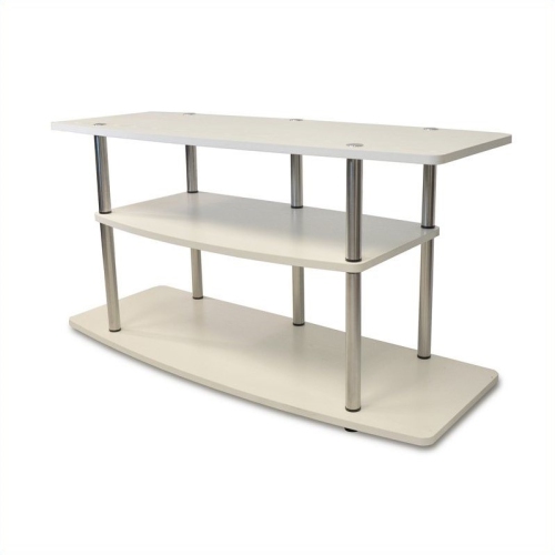 Pemberly Row 3 Tier Wide TV Stand - White