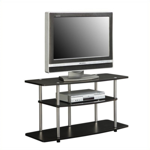 Pemberly Row 3 Tier Wide TV Stand in Black