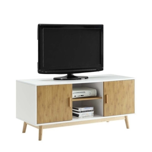 Pemberly Row TV Stand in White