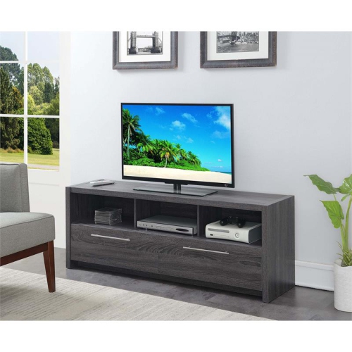 CONVENIENCE CONCEPTS  Newport Marbella 60-Inch Tv Stand With Cabinets And Shelves In Wood Finish In Gray