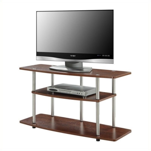 PEMBERLY ROW  3 Tier Wide Tv Stand - Cherry