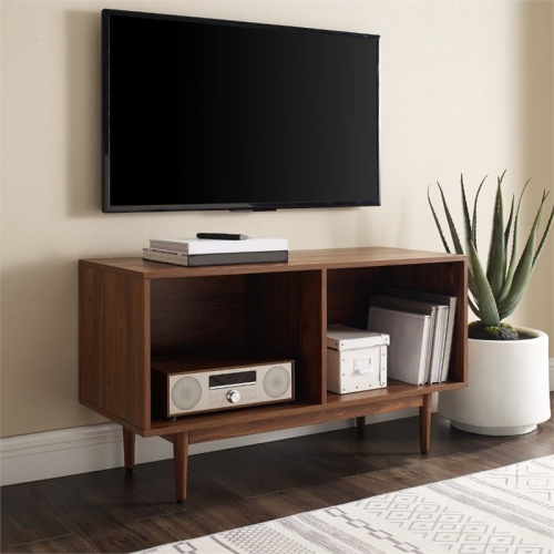 Crosley Liam 40" Low Profile TV Stand in Walnut