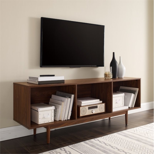 Pemberly Row 60" Low Profile TV Stand in Walnut