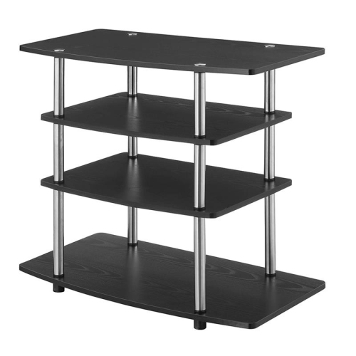 Convenience Concepts Designs2Go No Tools Highboy TV Stand in Black Wood