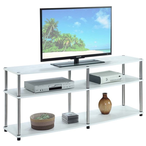 Pemberly Row 60" 3 Tier TV Stand in White