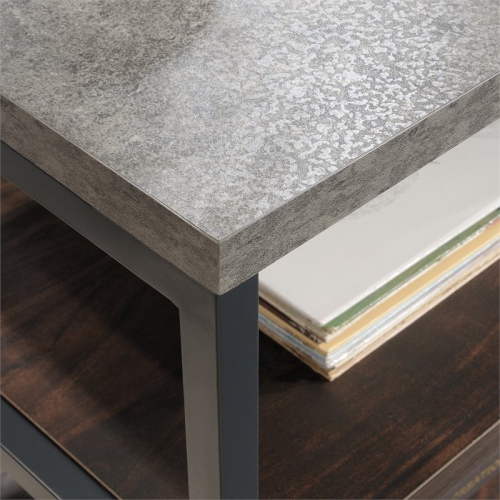 Pemberly Row 60" Engineered Wood and Metal TV Stand in Rich Walnut