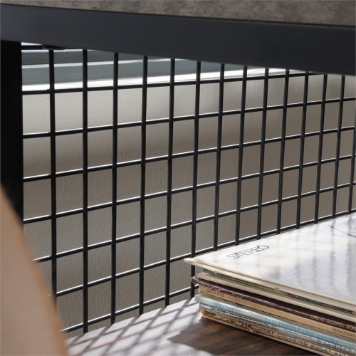 Pemberly Row 60" Engineered Wood and Metal TV Stand in Rich Walnut