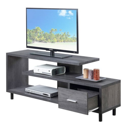 CONVENIENCE CONCEPTS  Seal Ii 60" Tv Stand In Weathered Wood Finish In Gray