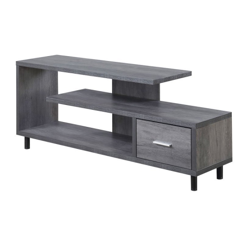Convenience Concepts Seal II 60" TV Stand in Weathered Gray Wood Finish