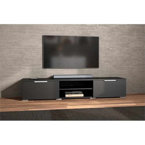 Tvilum Match Modern 68" TV Stand in Black Matte