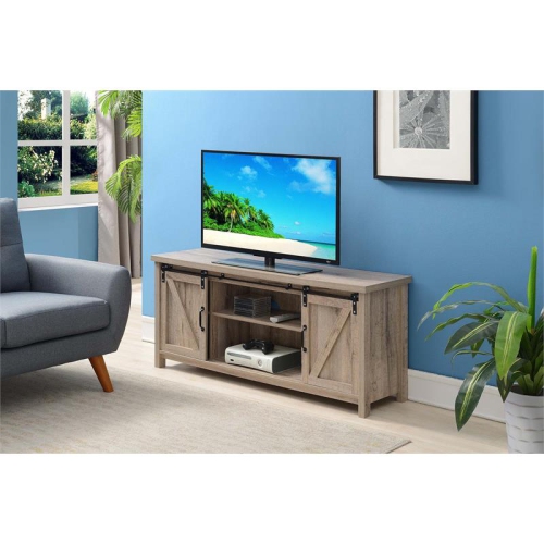 Convenience Concepts Blake Barn Door 52" TV Stand in Sandstone Wood Finish