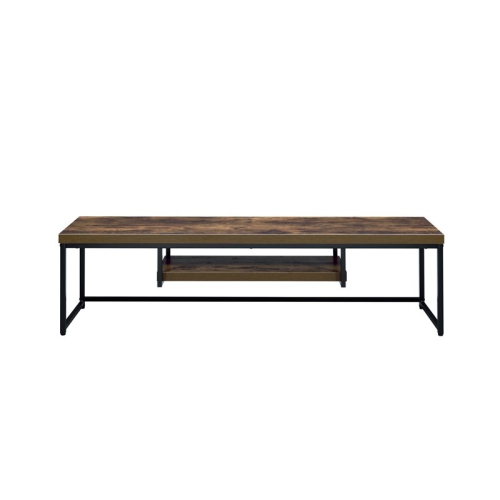 ACME Bob TV Stand in Weathered Oak and Black