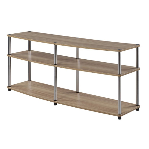 Pemberly Row 3 Tier 60" TV Stand in Light Oak