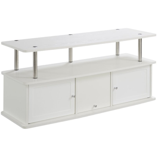 PEMBERLY ROW  50" Tv Stand With 3 Cabinets In White