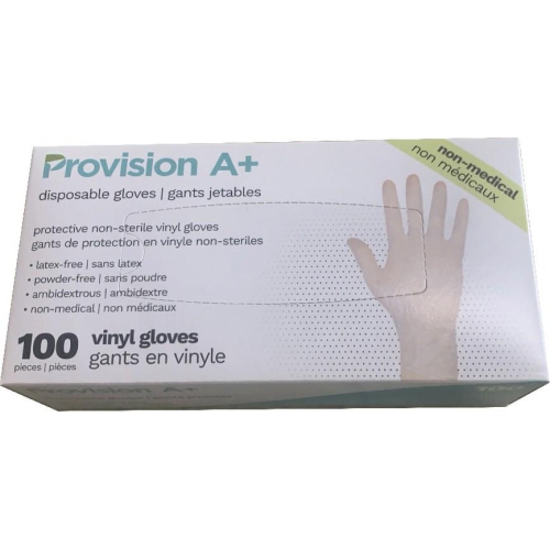 Provision A+ Disposable Vinyl Gloves 5mil