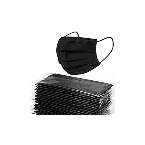 SureSafe 3-ply Disposable Face Masks Individually Packaged 50 Pack - Black