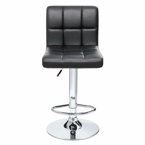Infinite Imports – Adjustable Height Air Lift Bar Stool Black