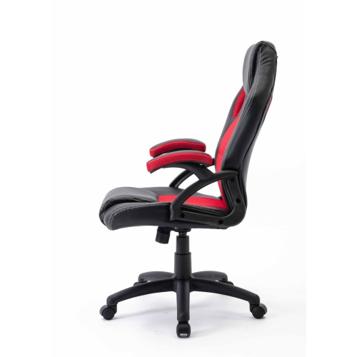 Fauteuil de jeu de course sur PC néo rouge et noir d’Infinite Imports