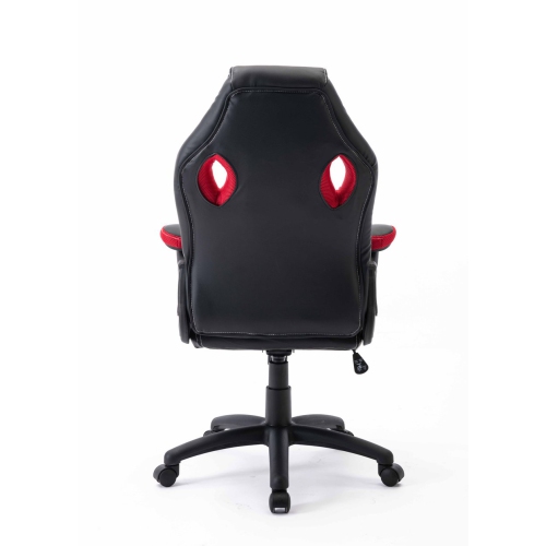 Fauteuil de jeu de course sur PC néo rouge et noir d’Infinite Imports