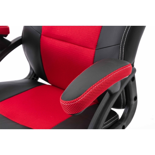 Fauteuil de jeu de course sur PC néo rouge et noir d’Infinite Imports