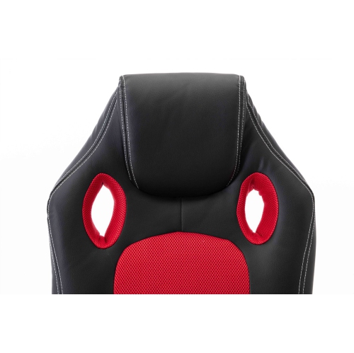 Fauteuil de jeu de course sur PC néo rouge et noir d’Infinite Imports