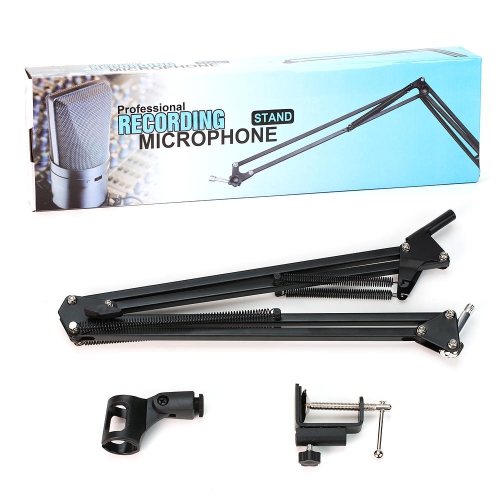 Mic Microphone Suspension Boom Scissor Arm Stand Holder for Studio Broadcast