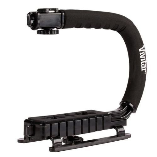Vivitar DSLR and Smartphone Action Sports Grip With Universal Phone Clamp and Cold Shoe Mount for Microphone or Light