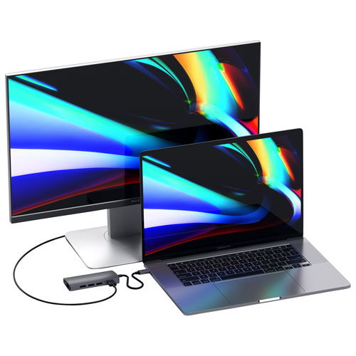 Satechi V2 8-Port USB-C Multi-Port Adapter with 4K HDMI & Ethernet (ST-TCMA2M) - Space Grey