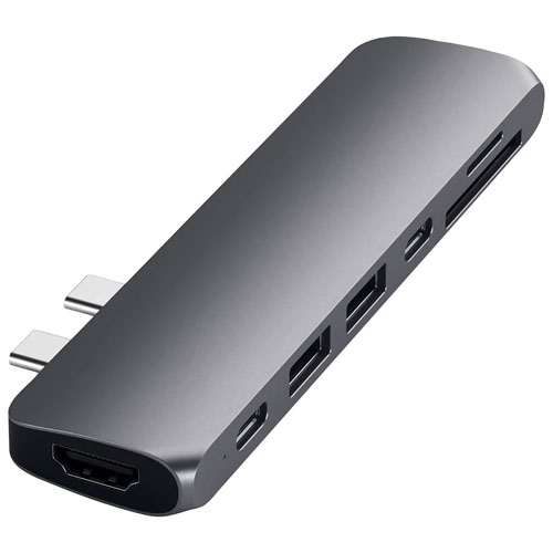 Satechi 7-Port USB-C Hub with 4K HDMI for MacBook Pro/Air - Space Grey