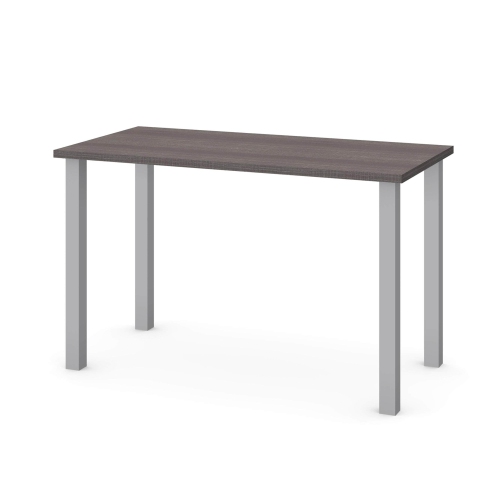 Universel 24“ x 48“ Table Desk with Square Metal Legs - Bark Grey