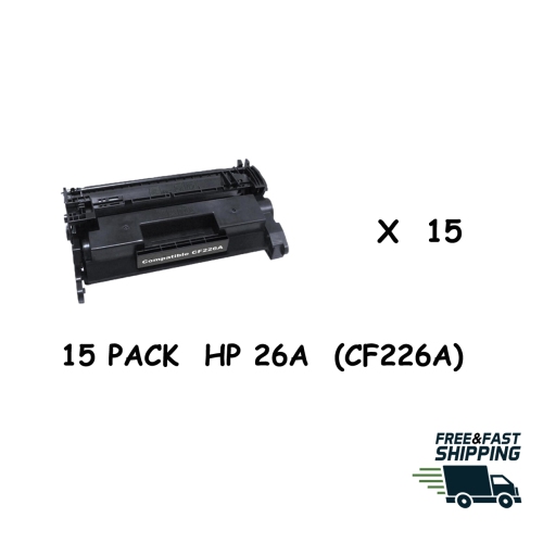 Bestoner™ 15 PK HP 26A/hp26a/HP26A/cf226/cf226a/26a/26A/hp 26a/hp26 Black Toner Cartridge HP M402 M426