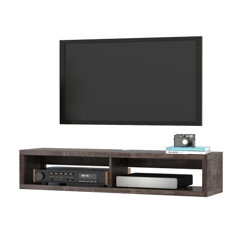 HOMCOM – tablette flottante pour téléviseur de 50 po, meuble de divertissement mural pour salon, console multimédia avec tablette de rangement pour